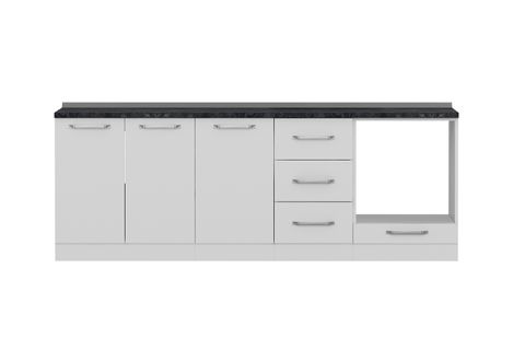 MİNAR 230 CM MUTFAK DOLABI BEYAZ 230-B6-ALT MODÜL