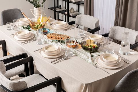 KİTCHEN ESSENTİALS STONEWARE YEMEK TAKIMI, BEJ, 24 PARÇA