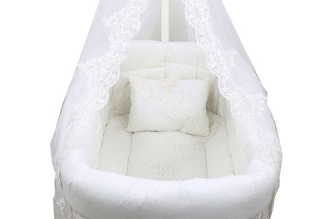 GENİŞ GÜPÜRLÜ SALLANIR SEPET BEŞİK, KREM, 60X90