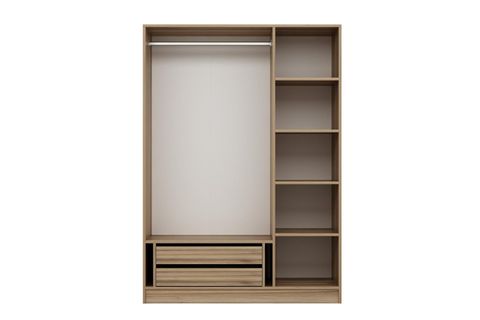 NİSA 3 KAPAKLI 2 ÇEKMECE DOLAP DORE REFLEKTE CAM