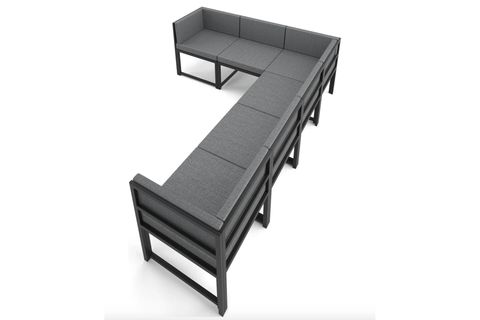 GARDEN 6 KİŞİLİK BALKON BAHÇE MUTFAK KÖŞE TAKIMI, GRİ