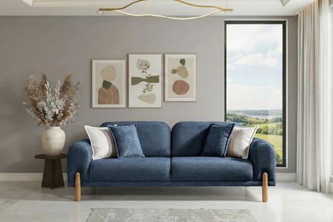 STOCKHOLM ÜÇLÜ KOLTUK, LACİVERT