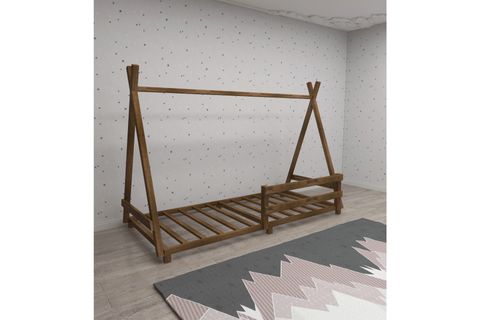 WOODFACE PANDA MONTESSORİ KARYOLA, CEVİZ, 90X190