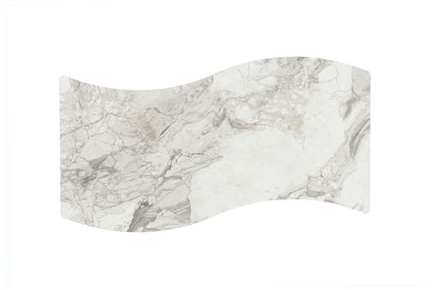 SALSA DÖRTLÜ ZİGON ORTA SEHPA SETİ, BEYAZ MERMER DESENLİ