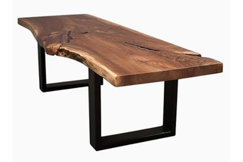 DEKOCADDE DOĞAL KENARLI CEVİZ KÜTÜK MASA, 120X70XH75 CM