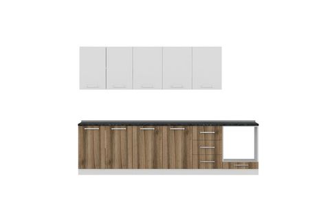 MİNAR BADE 300 CM MUTFAK DOLABI BEYAZ DORE 300-D4