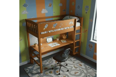 WOODESK RUSTİCO AHŞAP ÇALIŞMA MASASI, TİK RENK