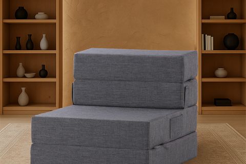 VALERIA KATLANIR YATAKLI TEKLİ KOLTUK, GRİ