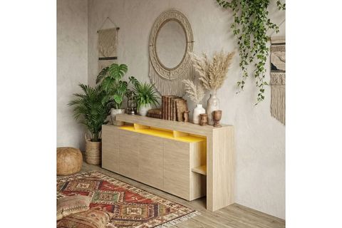 LUMA LEDLİ KONSOL, 192 CM, MEŞE DESEN