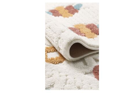 ELİT BUKLELİ MULTİ RENKLER YUMUŞAK PELUŞ POST SHAGGY SALON HALISI, 0913A, ÇOK RENKLİ, 200X290