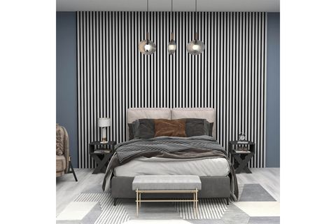 ENDA HOME AKUSTİK AKUPANEL DUVAR PANELİ, MDF, GRİ, 26 MM