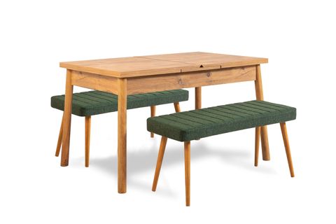 STORMİ MUTFAK MASA TAKIMI, ATLANTİK YEŞİL 1070, 120X75