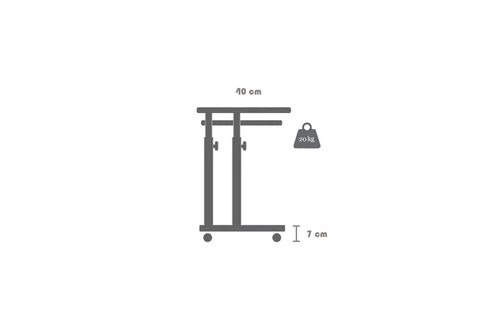 YÜKSEKLİK AYARLI VE KLAVYELIKLI LAPTOP SEHPASI, ANTRASİT