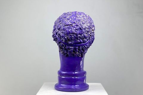 HERMES PURPLE PEARL POP ART DEKORATİF ROMA YUNAN HEYKELLERİ