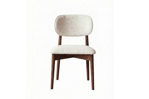 SOHO CEVİZ RENGİ DÖŞEMELİ KAYIN SANDALYE, 4 ADET