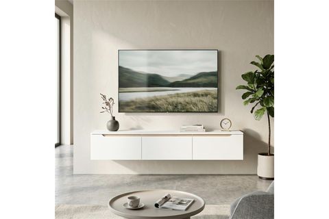 VİNE ASMA TV ÜNİTESİ, LEDLİ BEYAZ 180