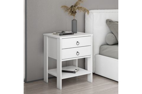 DEKOROSSO ZEN MODERN 2 ÇEKMECELİ KOMODİN BEYAZ