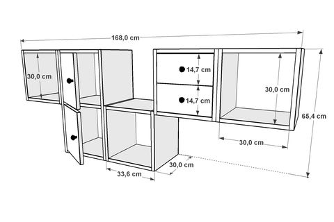 AYDIN KİTAPLIKLI RAF, DVR-1110-Ç