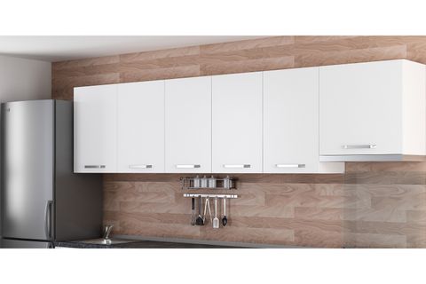 MİNAR 295 CM MUTFAK DOLABI BEYAZ 295-B4-ÜST MODÜL
