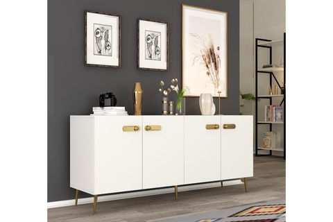 RİVA KONSOL, BEYAZ, 4 KAPAKLI