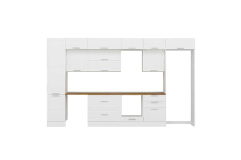 ALVİNKA 400X240 CM KLASİK MEBRAN MUTFAK DOLABI, MBB E90B50S60 2 MEBRAN BEYAZ SUNTALAM