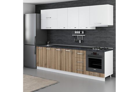 MİNAR EGE 270 CM MUTFAK DOLABI BEYAZ DORE 270-D8