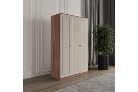 VİOLET GARDIROP, KUM BEJİ, 3 KAPAKLI