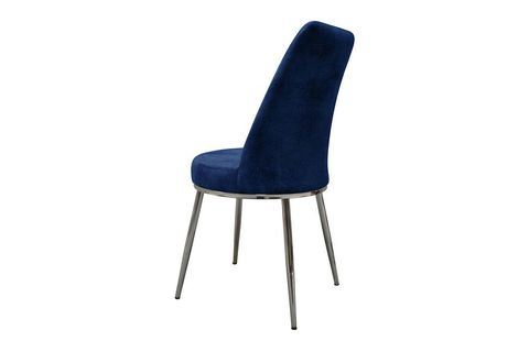 LİNE MUTFAK SANDALYESİ KROM AYAK LACİVERT