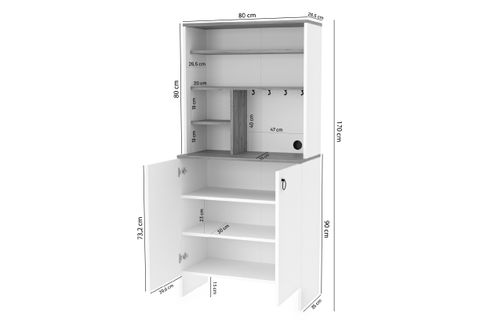 İNTERGO KAHVE KÖŞESİ İKİ KAPAKLI ÇOK AMAÇLI DOLAP, ÇAM