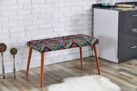 ETNİK DESENLİ BENCH, GÜRGEN AYAK