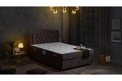 ŞAH NEW BAZA BAŞLIK VE ORTHOSOFT YATAK SETİ, ANTRASİT GRİ, 120X200