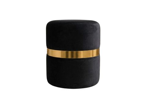 ALORA GOLD ŞERİTLİ SİLİNDİR PUF, SİYAH