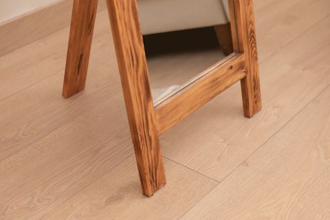 DFN WOOD DOĞAL AHŞAP DEKORATİF AYAKLI BOY AYNASI, 160X60