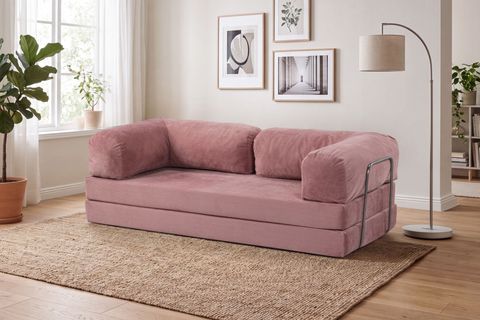 LİNA ÇOK AMAÇLI YATAKLI AKTİVİTE KOLTUĞU, PEMBE, 80X160