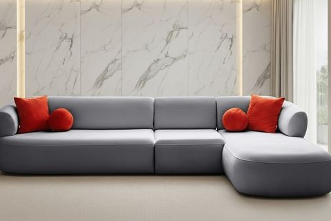 TURİN PİYONLU KÖŞE KOLTUK, SAĞ, GRİ