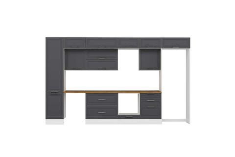 ALVİNKA 400X240 CM KLASİK MEBRAN MUTFAK DOLABI, MBB E90B50S60 2 MEBRAN ANTRASİT SUNTALAM