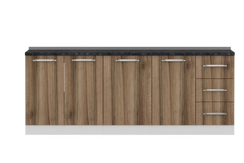 MİNAR 215 CM MUTFAK DOLABI BEYAZ DORE 215-D1-ALT MODÜL