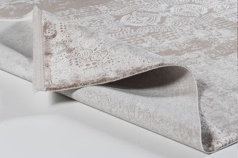 ATLAS HALI FRAPE FP11A KAHVE KREM MODERN SALON HALISI 80X300