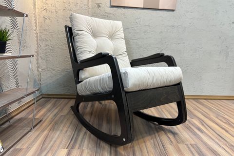 KONTES SALLANAN SANDALYE, KREM, WENGE SİYAH