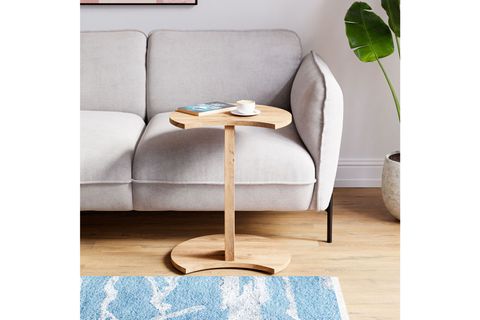 JEDI TEKERLEKLİ C SEHPA KOLTUK SEHPASI, ÇAM