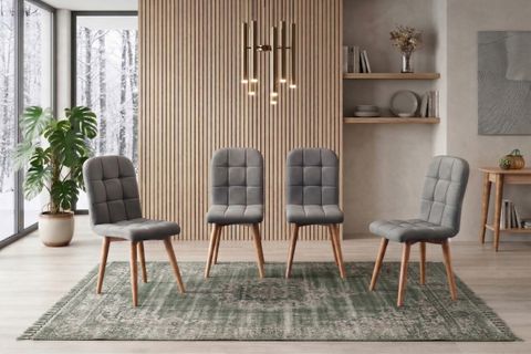 ESSEN MASA VE ETRO SANDALYE TAKIMI, SAFİR MEŞE, 130X80