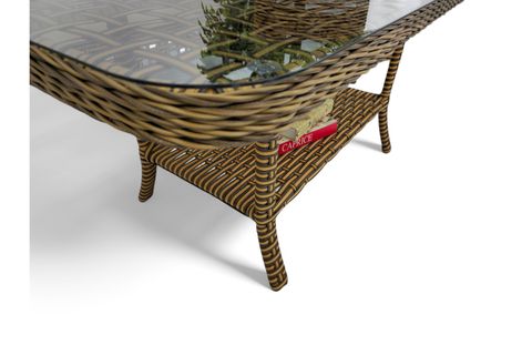 PAVİA RATTAN ÜÇLÜ BAHÇE MOBİLYASI, KAHVERENGİ