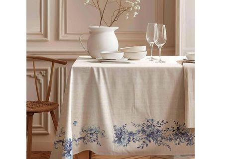MAVİ DÜŞLER PAMUK MASA ÖRTÜSÜ, 100X100 CM