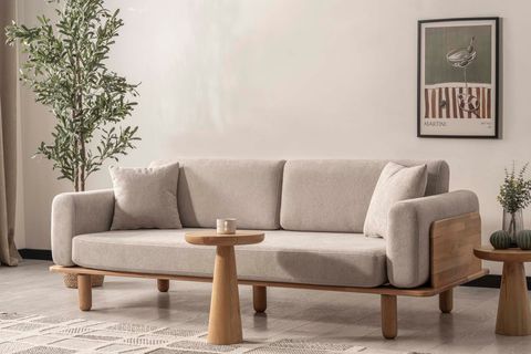 DİVA KOLTUK TAKIMI AÇIK GRİ, NATURAL