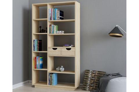 ARNETTİ LUMA 10 BÖLMELİ 2 DOLAPLI MODERN KİTAPLIK SAFİRMEŞE - LUMA