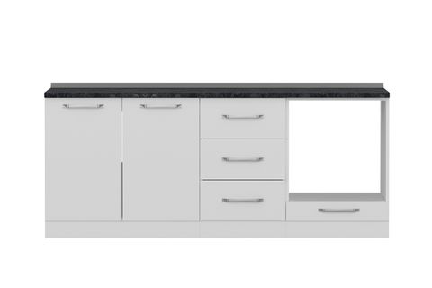 MİNAR 200 CM MUTFAK DOLABI BEYAZ 200-B3-ALT MODÜL
