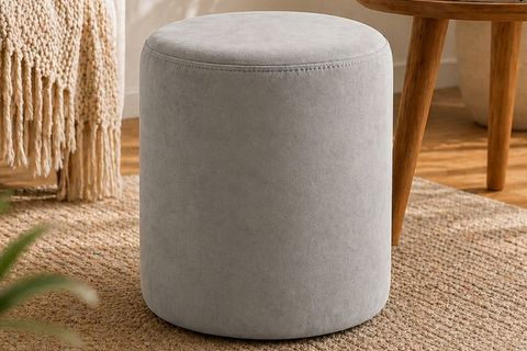 ALORA SİLİNDİR PUF, AÇIK GRİ
