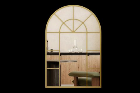 LUKKA METAL ÇERÇEVELİ AYNA, GOLD, 120X80 CM