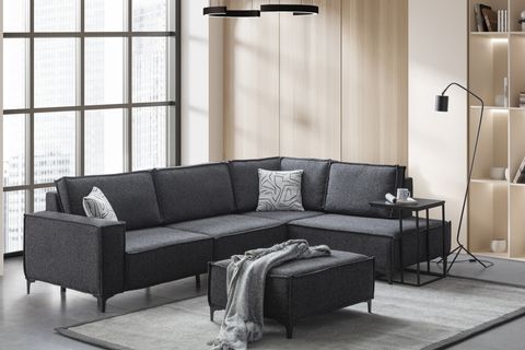 ASYA KÖŞE KOLTUK, METAL AYAK, SAĞ KÖŞE, KUMAŞ DEĞİŞİMLİ