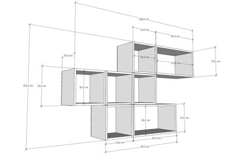 AYDIN KİTAPLIKLI RAF, NRG-DVR-1013